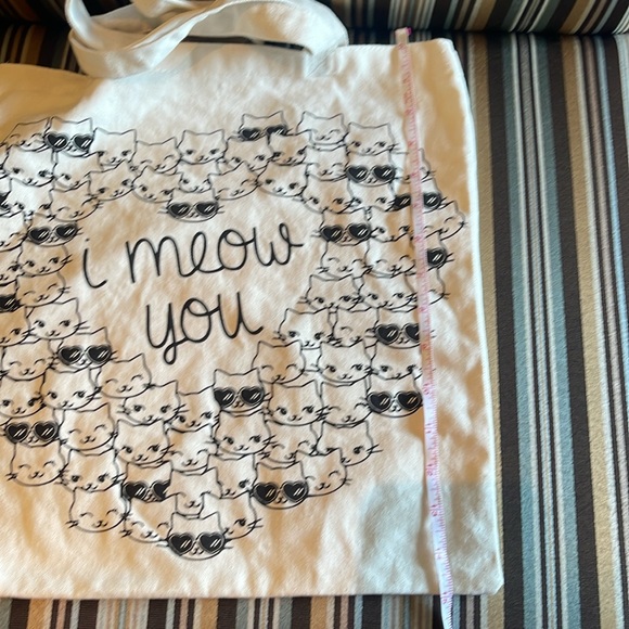 NWOT cat cotton tote bag shoulder bag - Picture 6 of 8